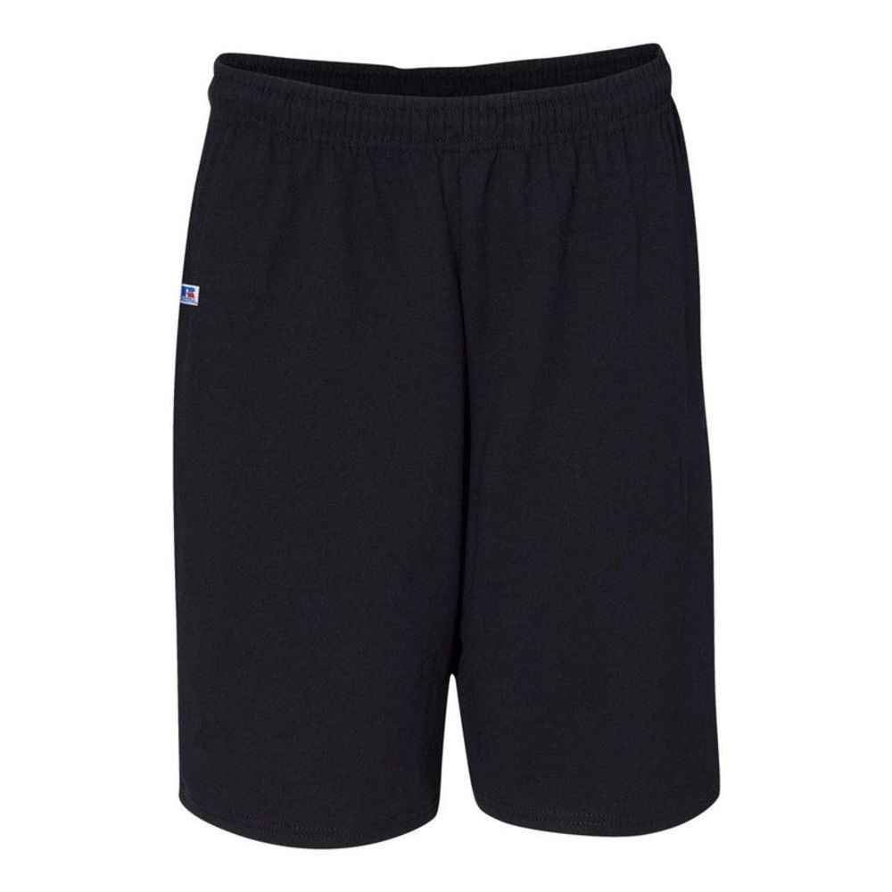Russell Athletic Essential Jersey Cotton Shorts with Pockets / Black
